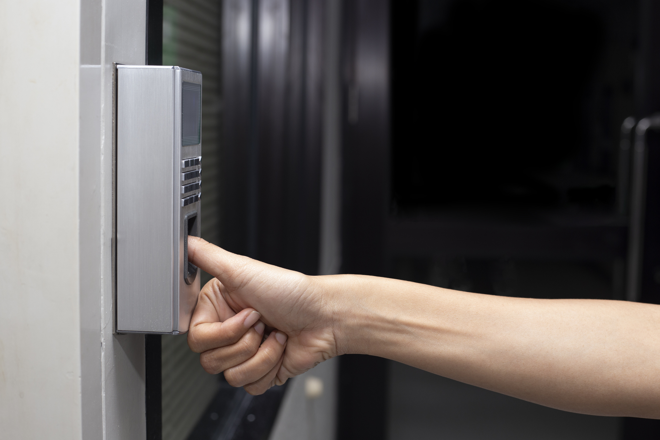 fingerprint and access control in a self storage building