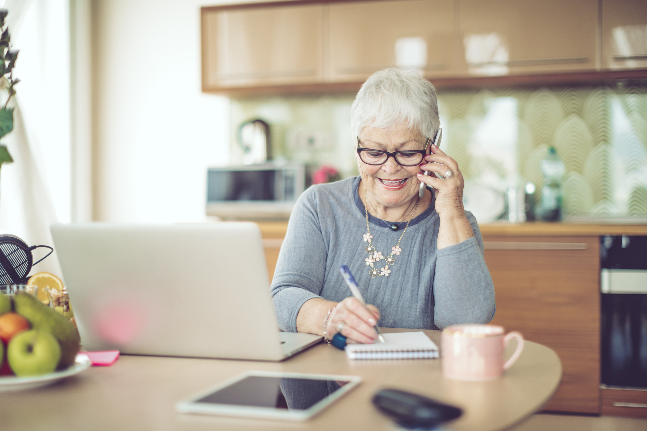 Senior woman at home