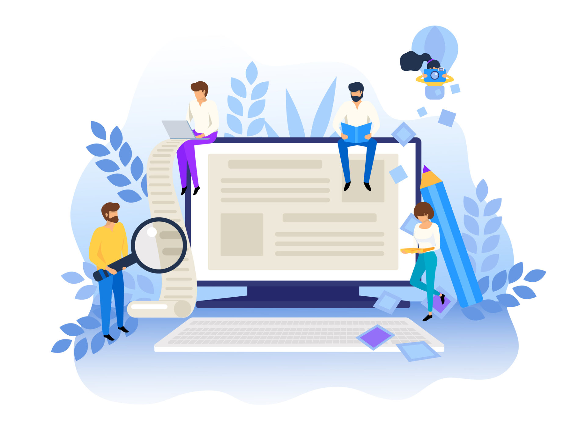 Декоративное и контентное изображение