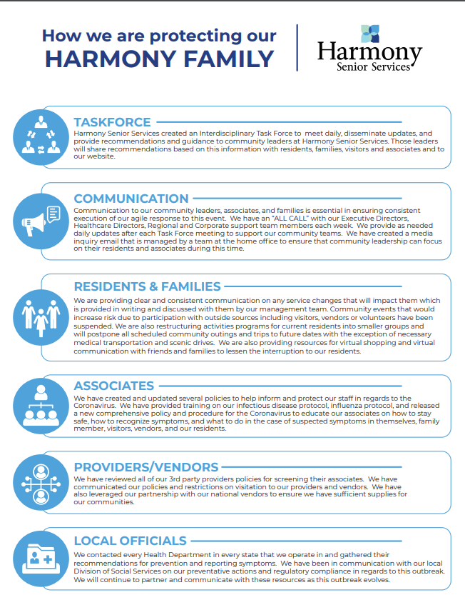 Graphic with COVID-19 guidance, image is hyperlinked to PDF