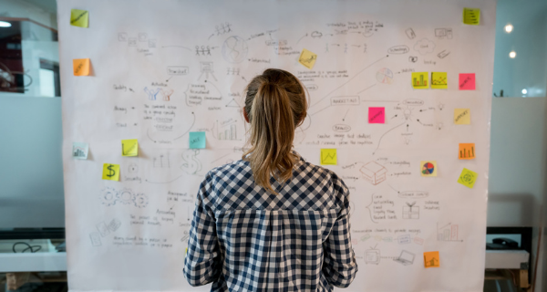 Image of person looking at a mind map