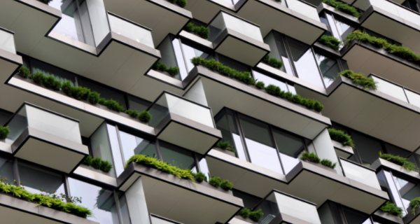 Image of apartment building balconies.
